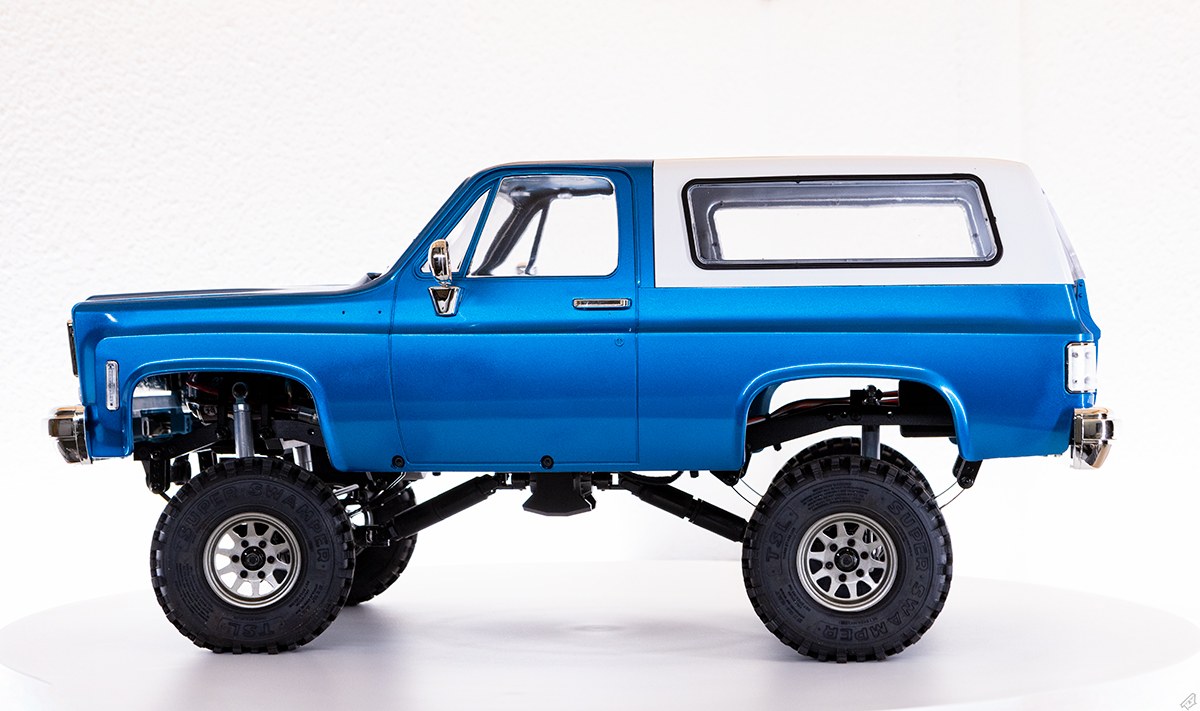 RC4WD Blazer on a TF2 Chassis Custom Painted Metallic Blue